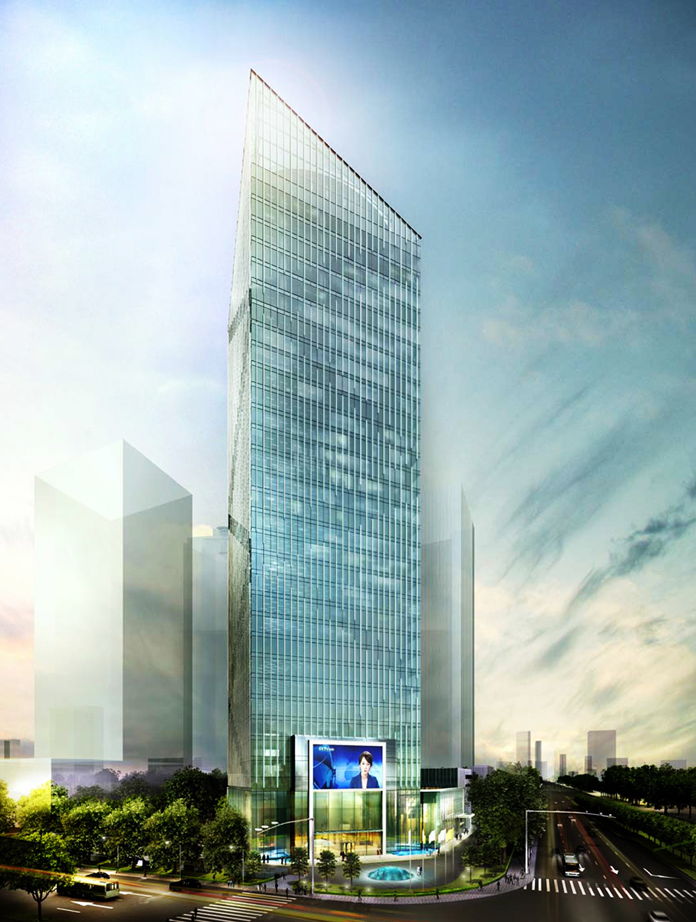 Z6尊龙凯时幕墙华南大区乐成中标佛山华亚金融中心办公商业项目